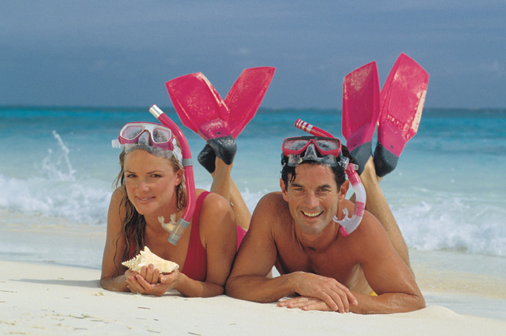 Snorkeling in the sea